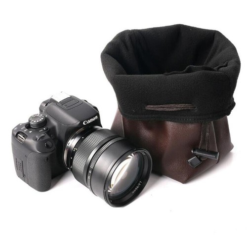 Waterproof Soft Camera Bag Lens Pouch Leather Storage Bag Cover Case - Picture 8 of 22
