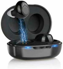 JINGHAO 1Pair Rechargeable Digital Mini Hearing Aids Enhancer Voice Amplifier