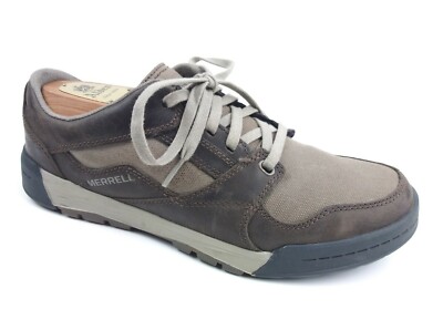 Merrell Berner Shift Shoes Mens US 8.5M Boulder Brown Leather Casual J91411 EUC