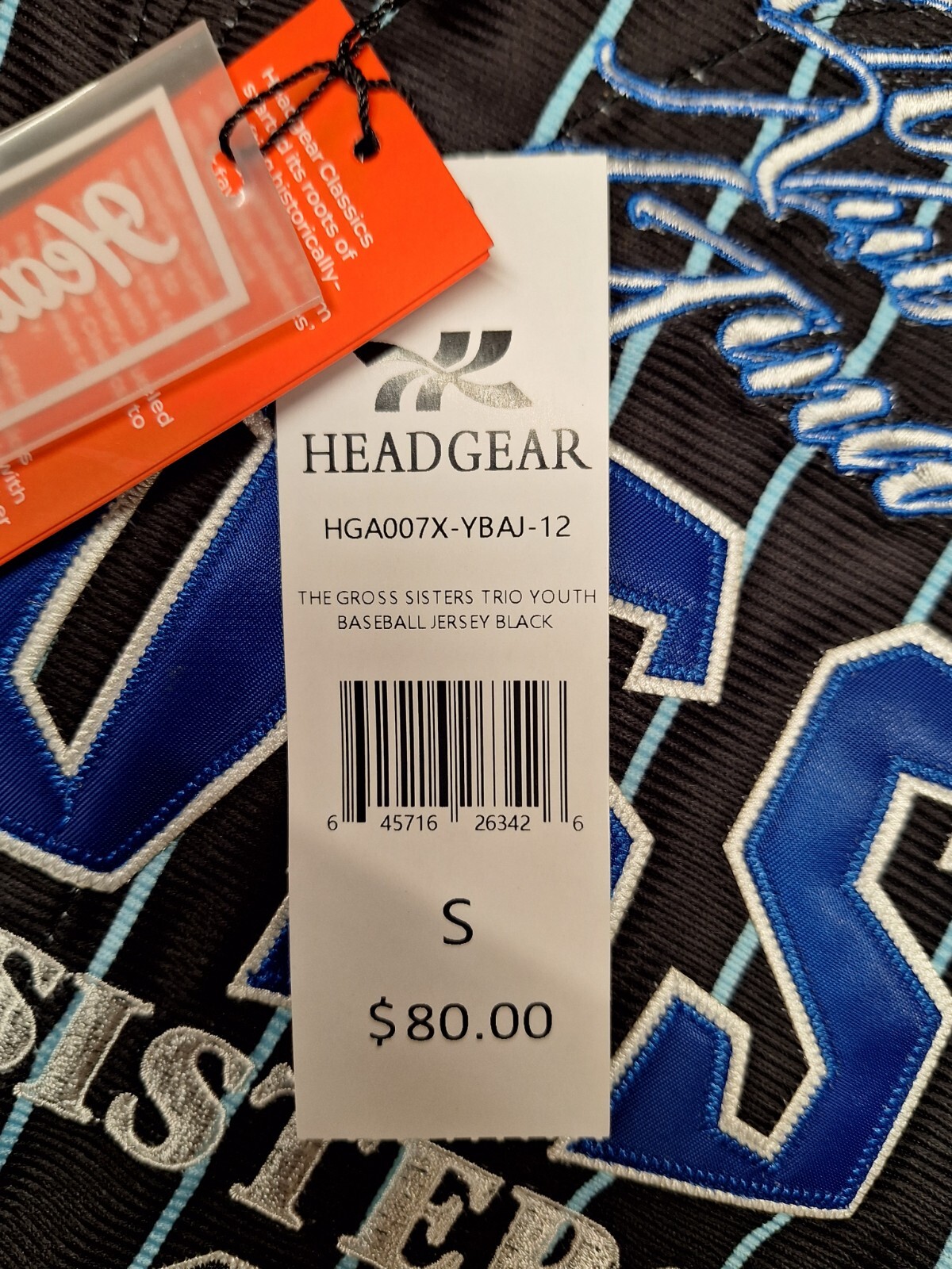 The Gross Sisters Pinstripe Baseball Jersey Size Youth Small NWT