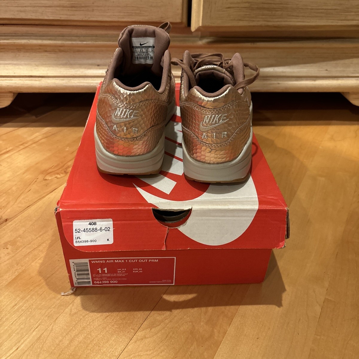 【From Japan】NIKE WMNS AIRMAX 1 PRM Wmns Nike Air Max 1 PRM UK 8 EUR 42.5 Particle Beige