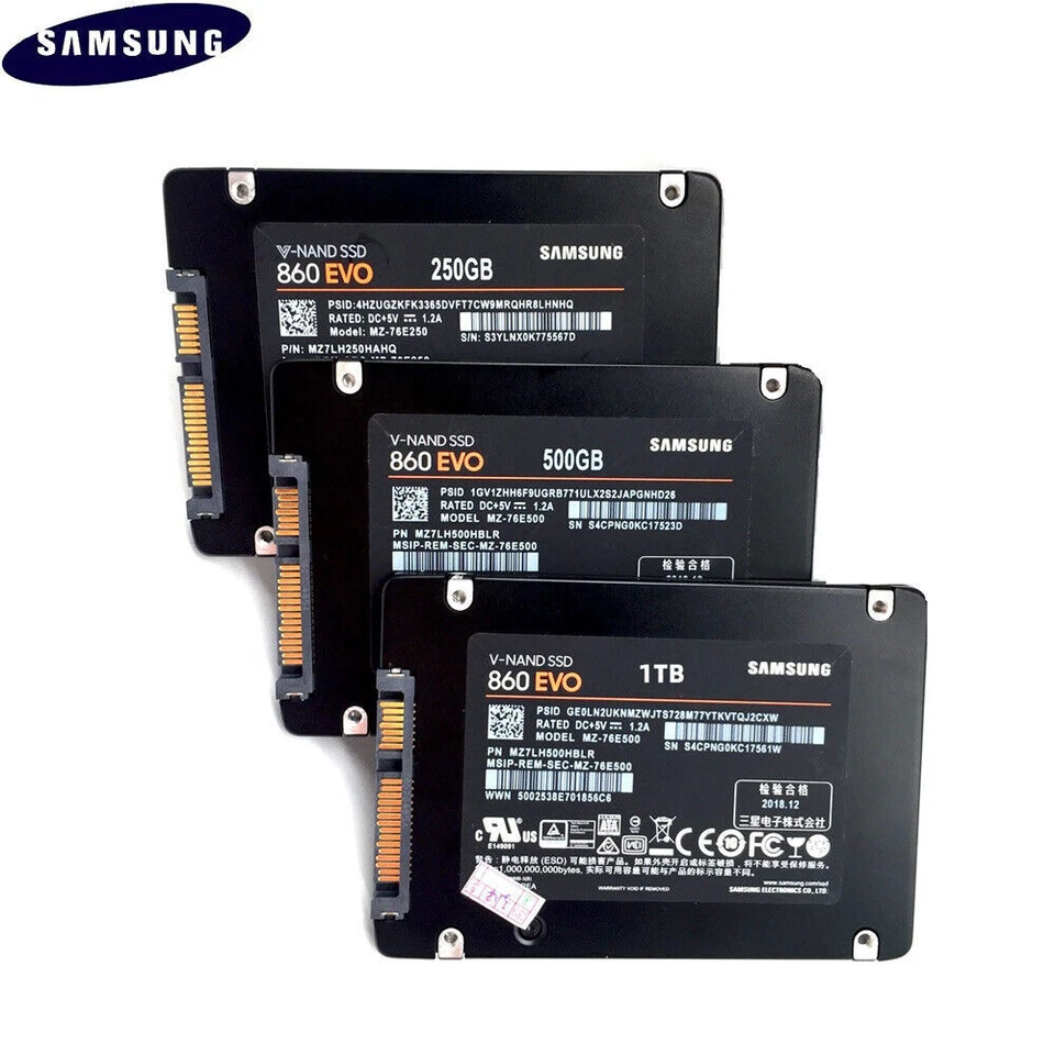 Samsung 860 EVO 2.5" SATA III SSD 250G 500G 1TB V-NAND Disk Solid State Drive - Image 2 of 4