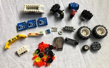 Lego Automotive Vehicle Car Parts Lot Motorcycles Wheels Mechanics Signs CLEAN