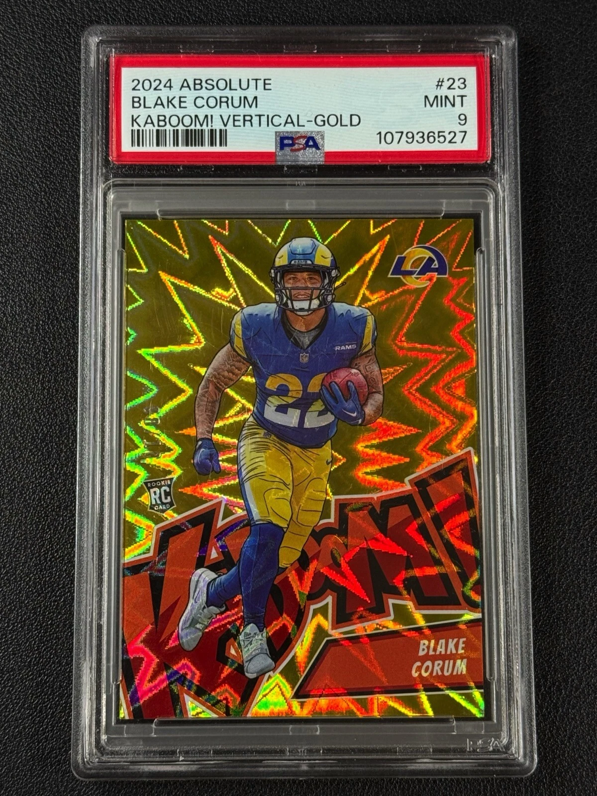 Blake Corum Panini Absolute Kaboom! Vertical #23 Gold