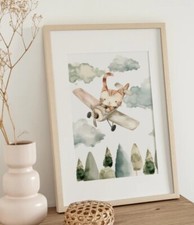 Baby Room Wall Art Cute Cat Poster For Nursery Neutral Print For Baby Boy