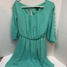 My Michelle Women Green Casual Dress S