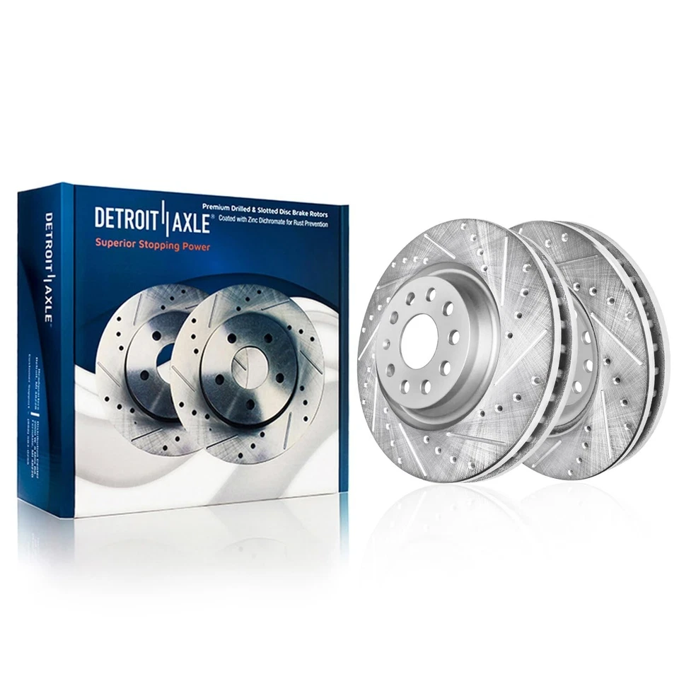 Pastilla de rotor de freno delantera perforada para Audi A3 Quattro S3 Volkswagen Golf R GTI Jetta Foto 3 de 4