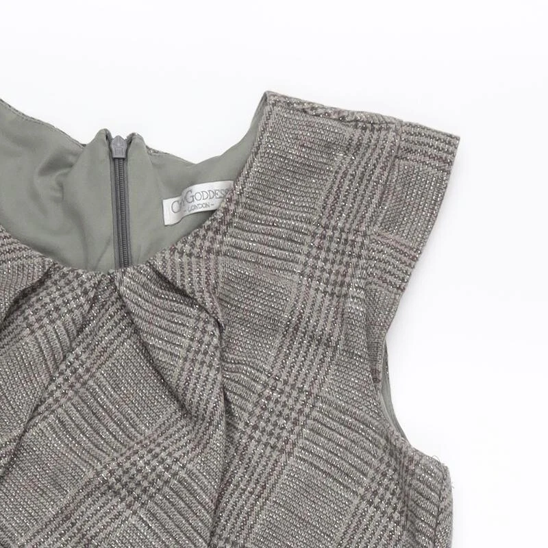 City Goddess Womens Grey Check Polyester Blend Pencil Dress Size 10 - Image 4 of 4