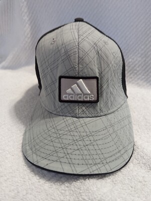 Adidas Gray &  Black Youth Size Flex  Baseball Cap Hat