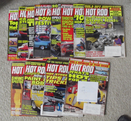 Complete Year Lot of 12 1995 Hot Rod Car Magazines