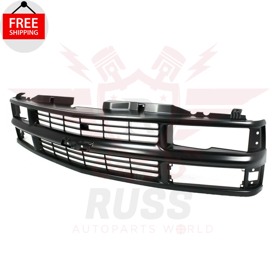 New Front Grille Assembly Black Plastic For 1995-2000 Chevrolet Tahoe GM1200239 - Image 3 of 4