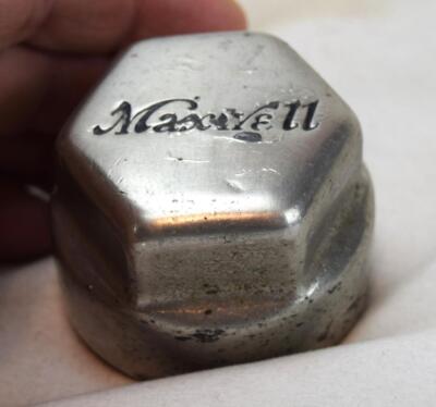 Rare Early 1900s Maxwell Grease Cap/Center Wheel Cap