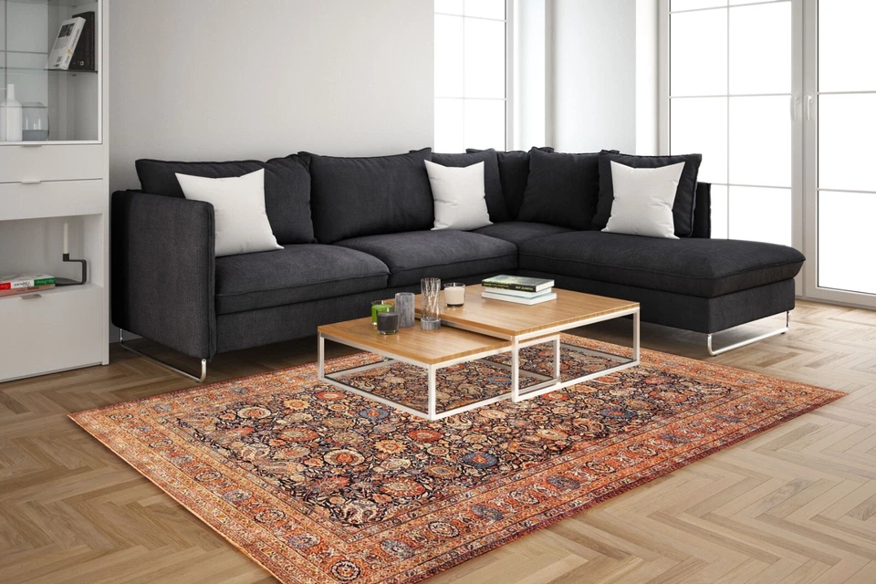 Alfombra tradicional Kilimway, alfombras de patrón étnico turco, antideslizante, lavable Foto 3 de 4