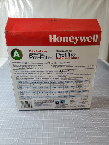 Honeywell (HRF-AP1) Universal Carbon Air Purifier Replacement Pre-Filter A NOS - Picture 3 of 3