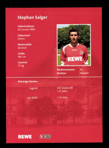 Stephan Salger Autogrammkarte 1 FC Köln 2009-10 Original Signiert+A 171851 - Picture 2 of 2
