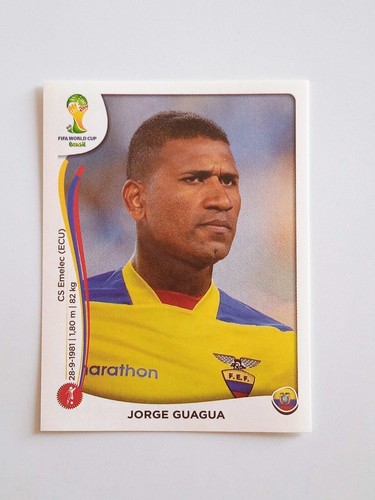 N. 360 Jorge Guagua Ecuador - WC Brasile 2014 Panini