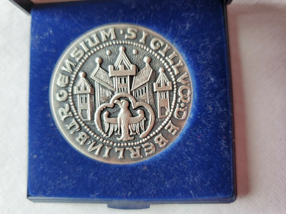 1987 750 años Alemania Berlín .999 moneda de plata medalla Berliner Sparkasse rara Foto 2 de 4