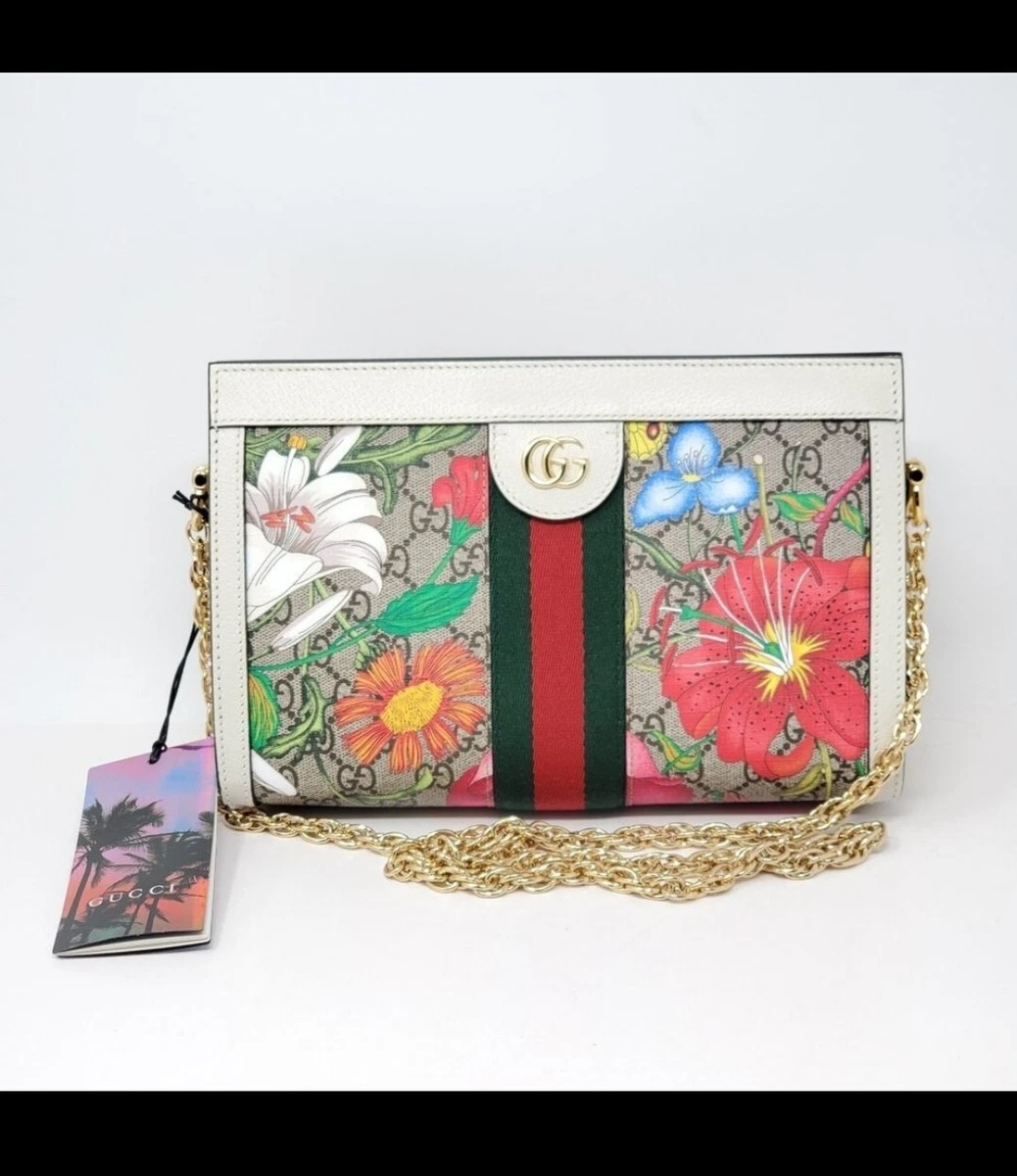 Gucci Multicolor Flora GG Supreme Coated Canvas and Leather