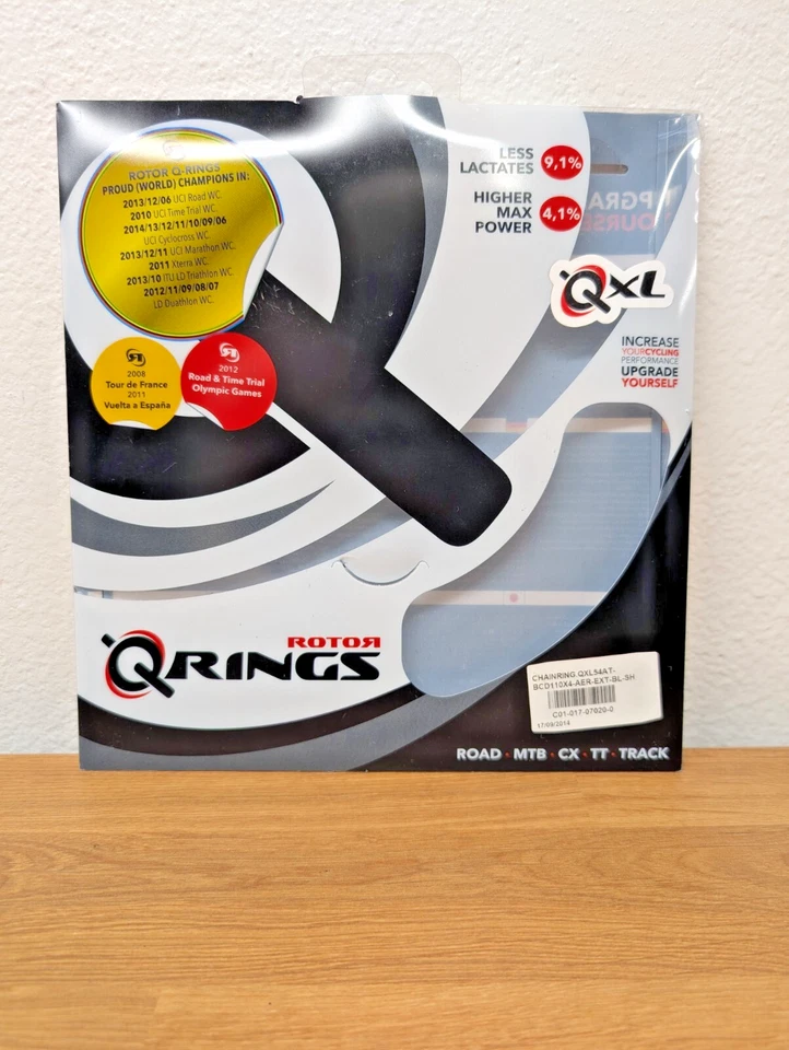 Rotor QXL 54A Tooth  11spd Oval Outer Chain Ring- 110BCDx4 - Black - New - Image 3 of 3