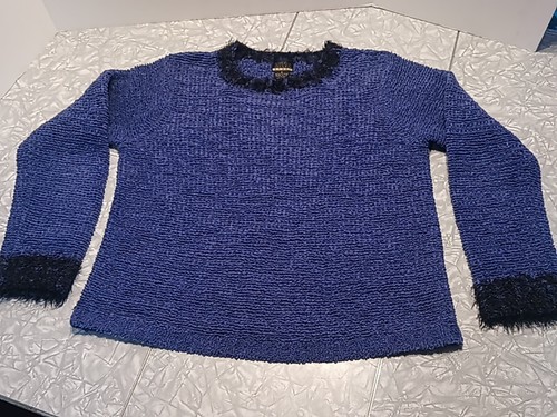 Suéter vintage Sigrid Olsen talla pequeña tejido a mano púrpura - Imagen 3 de 13
