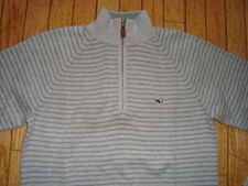 VINEYARD VINES MEN'S HALF ZIP 100 COTTON LIGHT SWEATER SIZE SMALL HARDLY WORN 