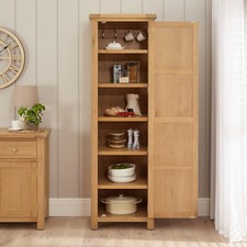 Pantry Cupboard Marbury Oak Single Shaker Kitchen Larder Storage Furniture