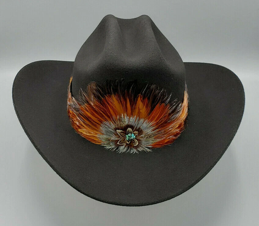 WESTERN COWBOY Feather Hatband tie for Cowboy hat - FHB-07