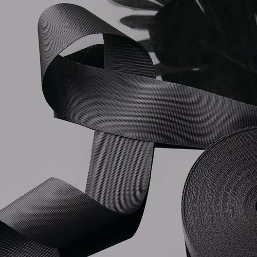Black Nylon Heavy Duty Webbing Strap Polypropylene Heavy Straps Black 1.5 Inch - Picture 3 of 5