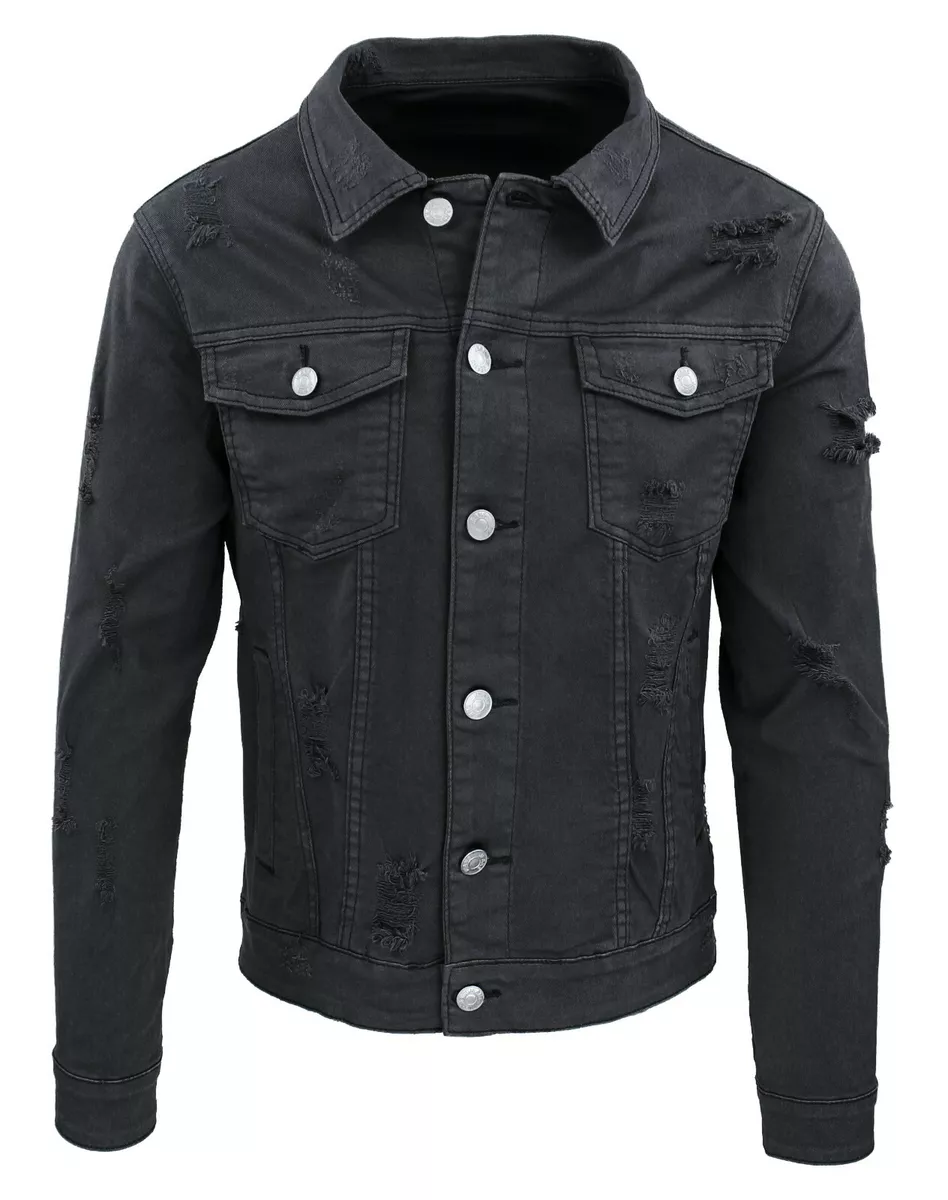 Thin black top denim jacket