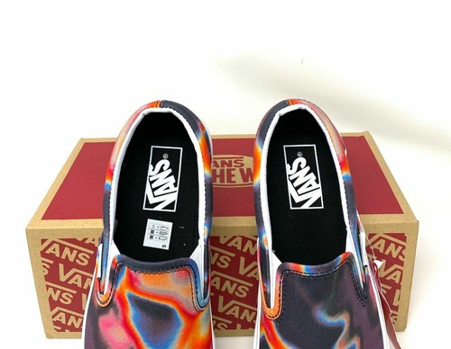 Vans para hombre Classic Slip On Dark Aura MultiColor Skate Shoe Size 9 VN0A4U38WN0 NUEVO - Imagen 5 de 8