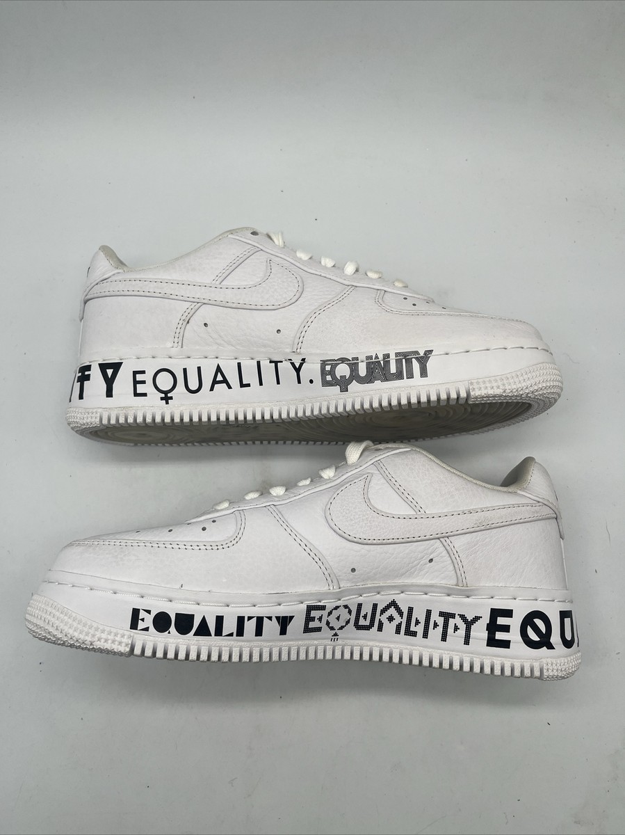 スニーカー Men's Air Force 1 Low EQUALITY Nike Air Force 1 Low CMFT Equality White/Black Shoes AQ2118