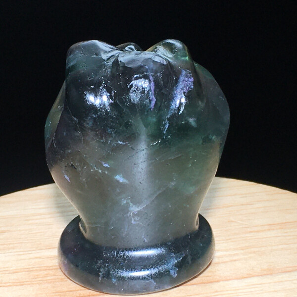 Natural Crystal.Rainbow fluorite Hand-carved.Exquisite dactylfinger fist statues
