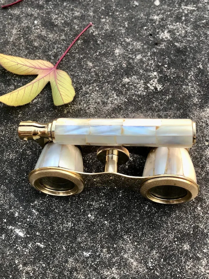 Brass Opera Glasses Mother of Pearl & Handle brass Fittings India - Image 3 of 4