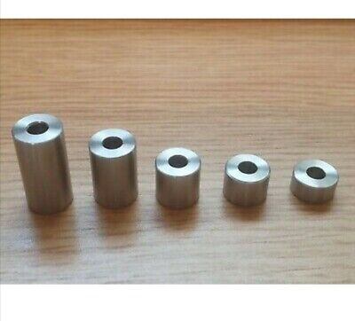LARGE STAINLESS STEEL SPACERS STANDOFFS BUSHES ALL DIAMETERS LENGTHS & HOLES