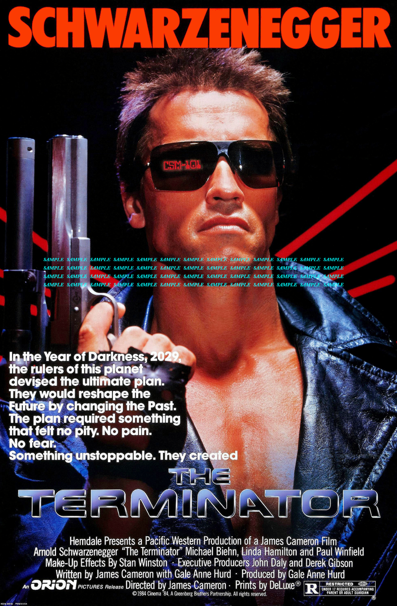 ターミネーター ポスター The Terminator Movie Poster 11x17 Arnold Schwarzenegger Tech Com
