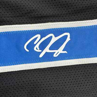 Facsimile Autographed Calvin Johnson Detroit Black Reprint Jersey