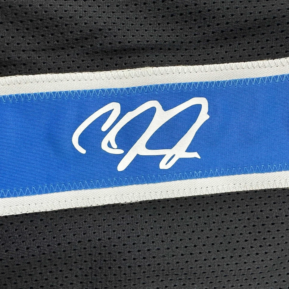 Facsimile Autographed Calvin Johnson Detroit Black Reprint Jersey Size Men's XL - Image 2 of 4