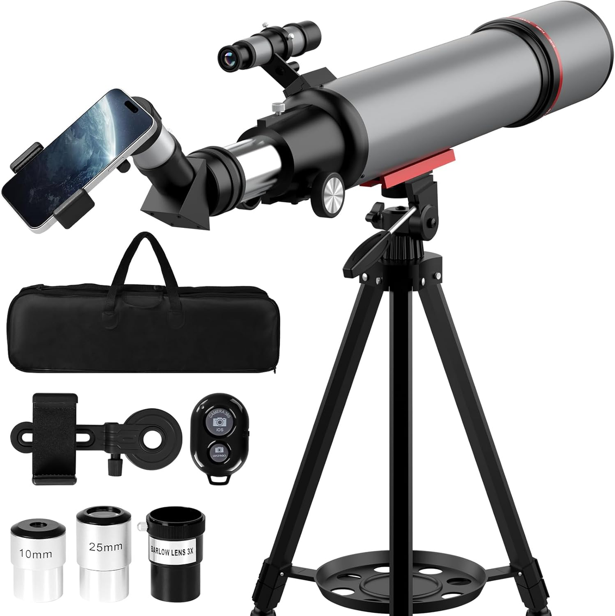 Telescope for Adults High Powered 90Mm Aperture 600Mm Refractor