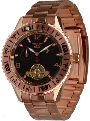 Minoir Uhren Modell Amalfi rotgold/schwarz Automatikuhr Herrenuhr