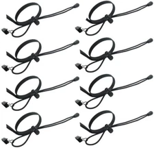 8 Piece Multi-Functional Strap & Clip for Backdrop Support Stands (Black)
