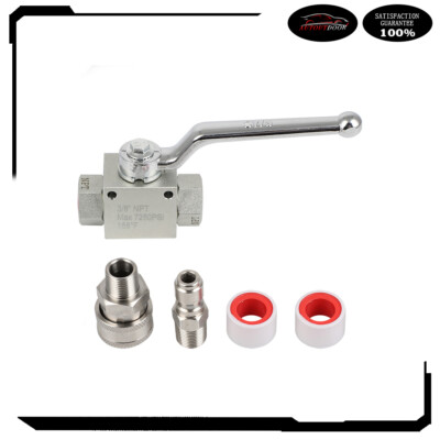 #ad Stainless Steel High Pressure Washer Ball Valve Kit for Power Washer Hose 3 8 In $33.74
