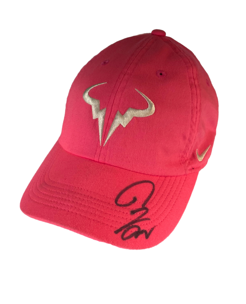 Rafael Nadal Signed Autograph Pink Signature Logo Tennis
