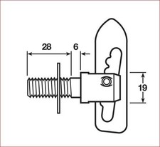 A8703 Anti-luce Fastener - Threaded M8