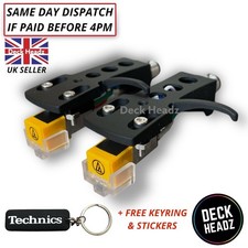 2 x Black Headshell Genuine Audio Technica AT-91 Cartridge & Stylus + FREE GIFTS