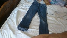 Lucky Brand Little Girls Size 6 Denim Jeans Int Adjust 5-Pocket Embroidered NICE