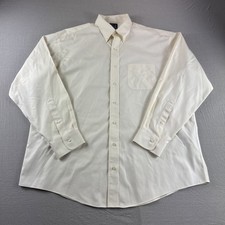 Jos A Bank Travelers Dress Shirt Mens 17 35 Yellow Long Sleeve Button Up Preppy
