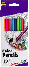 Arts Colored Pencils, Assorted Colors, Set of 12 CB8-12                