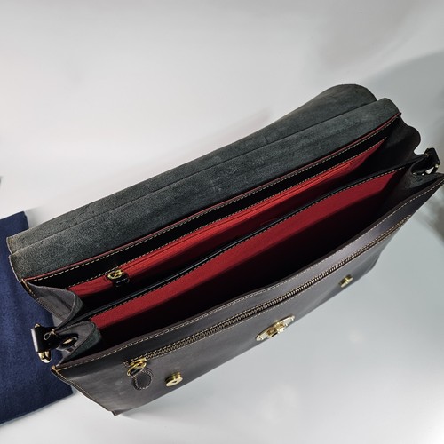 Dooney & Bourke Alto Valigetta Pelle Doppio Tassello Messenger Bag Sella Italia - Foto 17 di 24