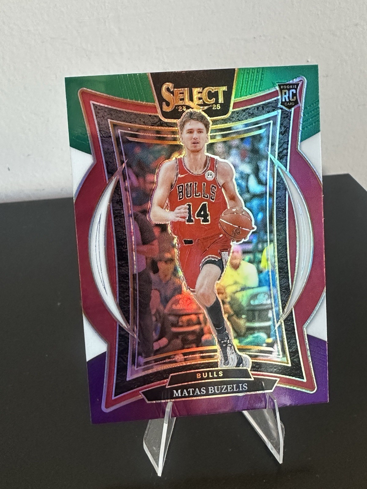 2024-25 Panini Select - Concourse Matas Buzelis #70 Green White Purple Prizm RC