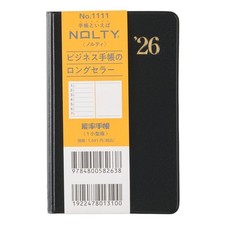 NOLTY Planner 2026 Weekly 1 Small Edition Black 1111